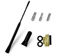 1 antenna auto da 23 cm con 1 decorazione antenna nera da 3,5 cm, antenna nera FM/AM, antenna auto universale da tetto con potente funzione di ricezione del segnale.