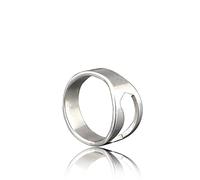1 apribottiglie pratico in acciaio inox ad anello per birra, colore argento