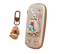 1 Astuccio Capibara, 1 Ciondolo In Resina, Simpatico Astuccio Con Animali Dei Cartoni Animati, Astuccio Interessante, Articoli Di Cancelleria Per Studenti