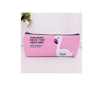 1 astuccio in tela con fenicottero carino per cancelleria, astuccio per penne Kawaii, idea regalo, per scuola e ufficio, colore rosa