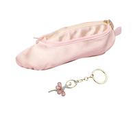 1 Astuccio Per Scarpette Da Danza Classica, 1 Portachiavi Con Ciondolo, Astuccio Rosa Per Ragazze, Astuccio Creativo E Interessante, Borsa Di Cancelleria Per Studenti