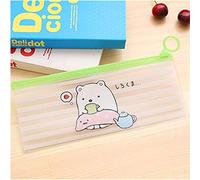 1 astuccio trasparente Kawaii, design semplice con anello da tirare, per ufficio, per studenti, materiale scolastico, regalo di cancelleria, giallo chiaro