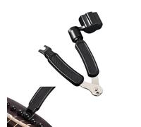 1 avvolgicorda per chitarra, estrattore per piroli del ponte della chitarra, taglia corde per chitarra, strumenti essenziali per la riparazione della chitarra (nero)