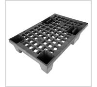 1 BANCALE PALLET PLASTICA IMBALLAGGIO LEGGERO ROBUSTO 60X40X13 CM PORTATA KG 300