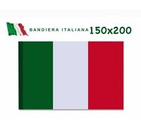 1 bandiera ITALIA TRICOLORE 150x200 Cm FRATELLI D'ITALIA nazionale azzurri