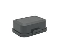 1 barattolo di burro impilabile di alta qualità con chiusura, scatola di plastica, perfetto ordine in frigorifero, senza BPA, multiuso grigio scuro