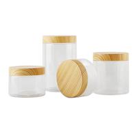 1 barattolo rotondo in plastica trasparente a prova di perdite, con coperchio, creme per il viso, oli, unguenti, conservazione, da viaggio