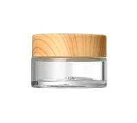 1 barattolo vuoto rotondo in vetro trasparente con coperchio per lozioni cosmetiche, crema, trucco, perline, ombretto, campioni di campioni vuoti