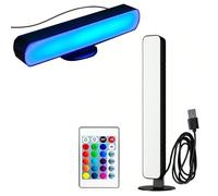 1 barra luminosa a LED RGB, striscia LED multicolore orizzontale/verticale con base multiposizione, lampada ambientale ritmo musicale, luce USB con controllo IR, decorazione per la casa, soggiorno