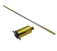 1 bastone da 150 cm di lunghezza, in metallo, per trucchi magici, primo piano, spettacolo di magia, scenografia, spettacolo magico (colore oro argento)