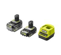 RYOBI - 2 batterie One+ e caricatore del suono: 1 batteria da 4,0 Ah, 1 batteria da 2,0 Ah, 1 caricatore da 2,0 A - RC18120-242X