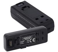 1 batteria base + doppio caricatore (USB) compatibile con Insta 360 One R, One RS Action Cam [1200 mAh - 3,85 V - Li Ion - 100% compatibile]