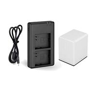 1 batteria + caricatore a 2 vie compatibile con Netgear/Arlo Go Telecamera di sicurezza DU-A1, DU-A2, VMA4410, VML4030, 3000 mAh 7,2 V Li-Ion - stazione di ricarica con cavo micro USB