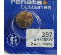 1 batteria per orologio Renata 0% mercurio ossido d'argento, 397 (SR726SW)