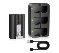 1 Batteria per Ring(3.65V 6040mAh) e stazione di ricarica,Batteria ricaricabile a sgancio rapido compatibile con Video Doorbell 2/3/4/3 Plus,Stick Up Cam Battery (2nd & 3rd Gen),Intercom