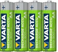 1 batteria solare per Varta AA 800 mAh 1,2 V Mignon NiMh 56736 Bulk + 1 scatola batteria per conservare 4 batterie Mignon (AA) o micro (AAA) e batterie con logo