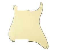 1 battipenna Yootones a 4 fori Strat Blank Scratch Plate Pick Guard compatibile con Fender Stratocaster Strat chitarra elettrica parte (3 strati crema)
