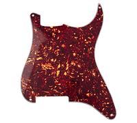 1 battipenna Yootones a 4 fori Strat Blank Scratch Plate Pick Guard compatibile con Fender Stratocaster Strat chitarra elettrica parte (guscio rosso tartaruga 4 strati)