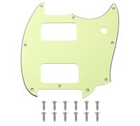 1 battipenna Yootones HH 9 fori ad angolo rotondo per chitarra, 2 humbucker, compatibile con chitarra elettrica Mustang Squier Bullet (3 strati verde menta)