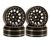 1. Beadlock Ottone Nero Per Axial Per SCX24 AX24 1/24 1/18 Parti | Parti aggiornamento auto RC cerchi ottone nero migliorano stabilità laterale tallone montando micro Ricambio