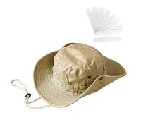 1 berretto beige da alpinismo con 10 macchie bianche che assorbono il sudore, cappello da sole estivo a tesa larga, cappello da pescatore con protezione UV, visiera traspirante, adatto per pesca,