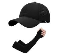 1 Berretto Da Baseball Ad Asciugatura Rapida E 1 Paio Di Guanti Per La Protezione Solare, Cappello Da Bandiera Di Cavalli Sportivi, Cappello Da Sole Regolabile, Attività Traspirante.