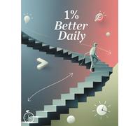 1% BETTER EVERYDAY- Writing Notebook Journal, Productivity, 120 Pages, 90 GSM, Paperback