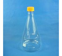 1 beuta di Erlenmeyer con tappo a vite GL45 - Flacone for reagenti in vetro da laboratorio borosilicato (250 ml-5000 ml) con anello antigoccia(3000ml)