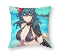 1-Bikini Byleth Fire Emblem Three Houses Anime Federa decorativa per cuscino 50 x 50 cm Federa quadrata per cuscino per soggiorno, camera da letto, divano, auto