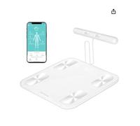 Bilancia pesapersone digitale BMI bilancia corporea con display LED Bilance impedenziometrica impedenziometrica Superficie in vetro con funzione, 5-180kg (300 bianco)