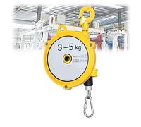 1 bilanciatore a molla retrattile - Bilanciatore for utensili con gancio e fune metallica for una maggiore efficienza di lavoro/affaticamento ridotto(3-5kg)