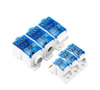 1 blocco di distribuzione for guida DIN, un ingresso e più uscite, connettore universale for cavi elettrici UKK Power, scatola di giunzione, blocco terminale(UKK250A)