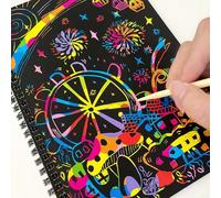 1 Blocco note magico da grattare, Mini note d'arte arcobaleno da grattare, Forniture fai-da-te per feste, Regali di compleanno, Ognissanti, Natale, Calze natalizie, Divertente 1 pezzo (misura piccola 