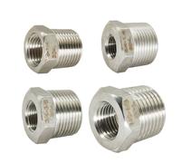 1 boccola di riduzione maschio x femmina 1/2" 3/4" 1" DN8 DN10 DN15 DN20 filettatura BSPT raccordi for tubi idraulici in acciaio inossidabile 304(DN15 to DN25)