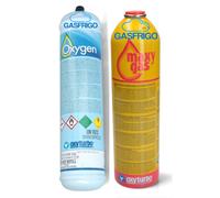 1 BOMBOLA OSSIGENO 1 LT. + 1 MAXY GAS 350 gr PER SALDATURA TURBO SET 90 MAXI