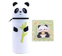 1 Borsa A Matita Panda E 1 Libro Appiccicoso, Borsa A Matita Retrattile, Cartoleria Per Studenti Creativa, Materiali Scolastici.