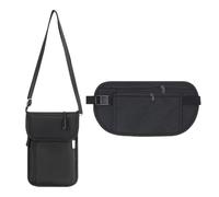 1 Borsa A Tracolla, 1 Marsupio, Impermeabile E Portatile, Tracolla Regolabile, Porta Documenti Per Cellulare, Porta Contanti Per Carte.