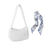 1 borsa a tracolla alla moda, 1 tracolla, borsa a tracolla retrò da donna, borsa a tracolla per ascelle, borsa a tracolla piccola da donna, pochette in pelle bianca