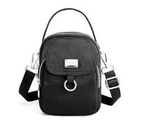 1 borsa a tracolla da donna, in nylon, da viaggio, per donne (nero), Nero , 19*15*10cm