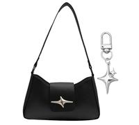 1 Borsa A Tracolla Nera E 1 Rimorchio Lucido, Tasca Da Donna, Borsetta Femminile, Borsetta Femminile, Cose Interessanti Per Le Ragazze In Adolescente.