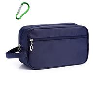 1 borsa da bagno da uomo e 1 moschettone, borsa portatile da viaggio di grande capacità per separare asciutto e bagnato, può appendere borse cosmetiche leggere, B, alla moda