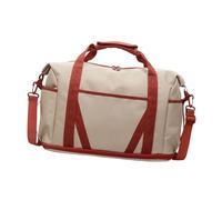 1. Borsa da palestra leggera da donna, pieghevole, da viaggio, per la notte, per il fine settimana, sport, yoga, borsa a tracolla, Beige, Bellezza di massa