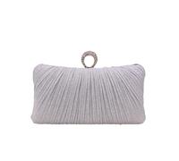 1 borsa da sera for San Valentino, pochette con volant, cena catena Per Banchetti E Feste(SILVER)