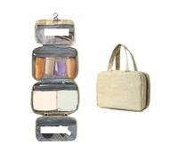 1 borsa da viaggio portatile multifunzionale for la separazione di prodotti asciutti e bagnati, grande capacità, for il trucco, impermeabile Per Uomo e Donna(Yellow gray)