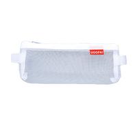 1 borsa in tessuto a rete trasparente per penne, cosmetici, borsa per il bagno, borsa da viaggio, colore bianco S, economica e durevole, durevole e leggera.