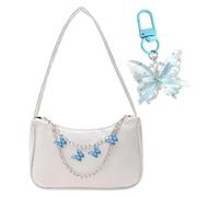 1 Borsa Per Ascella A Farfalla, 1 Portachiavi A Farfalla, Semplice Borsa A Tracolla Da Donna, Ciondolo Portachiavi, Regalo Per La Migliore Amica.