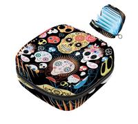 1 borsa per assorbenti igienici, grande, riutilizzabile, per il primo periodo, per ragazze, donne, donne, 17 x 17 x 12 cm, stile antico retrò con mappa del mondo e bussola nautica, Multicolore 09,