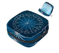 1 borsa per assorbenti igienici, grande, riutilizzabile, per il primo periodo, per ragazze e donne, 17 x 17 x 12 cm, costellazione del cielo stellato