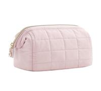 1 Borsa Per Cosmetici In Cotone Rosa, Borsa Per Cosmetici Portatile, Borsa Per Cosmetici Di Grande Capacità, Borsa Per Cosmetici Da Viaggio, Borsa Per Articoli Da Toilette