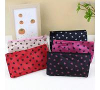 1 Borsa per il trucco con motivo a cuore, borsa portaoggetti orizzontale per uomo e donna, corpo piccolo ma grande capacità, facile da trasportare, adatta per uso quotidiano, viaggi, per contenere ros